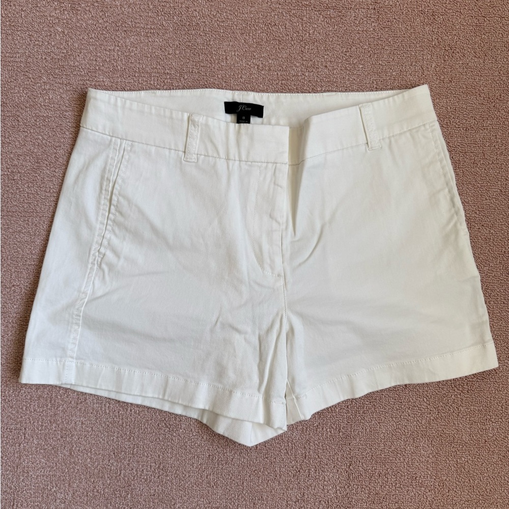 White J.Crew Chino Shorts white- Size 8